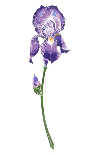 Женская брошь ирис РУССКИЕ САМОЦВЕТЫ, арт. 41486