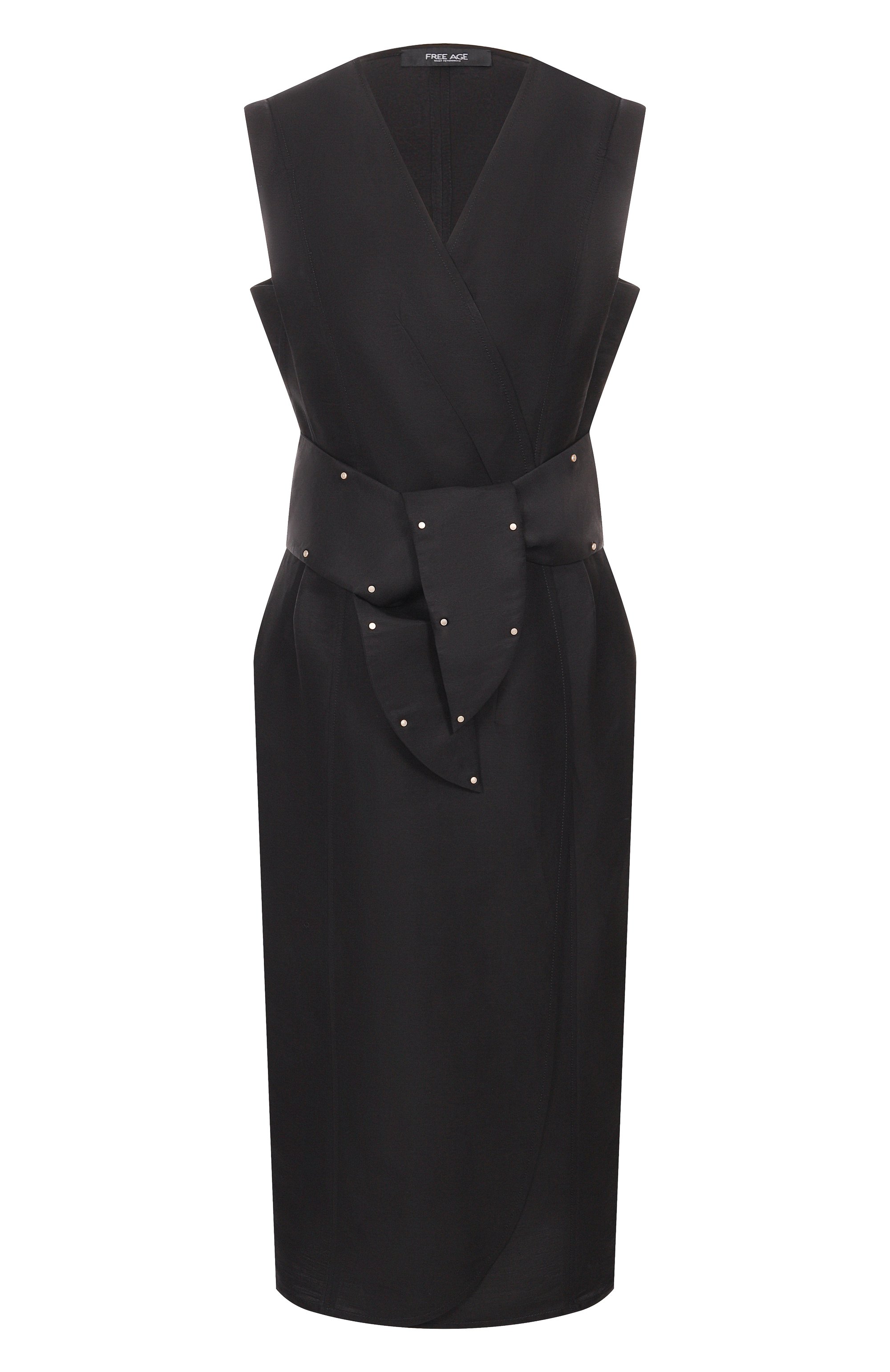 Платье из вискозы и льна FREEAGE, арт. WS25.DR138.2070.900, фото 1