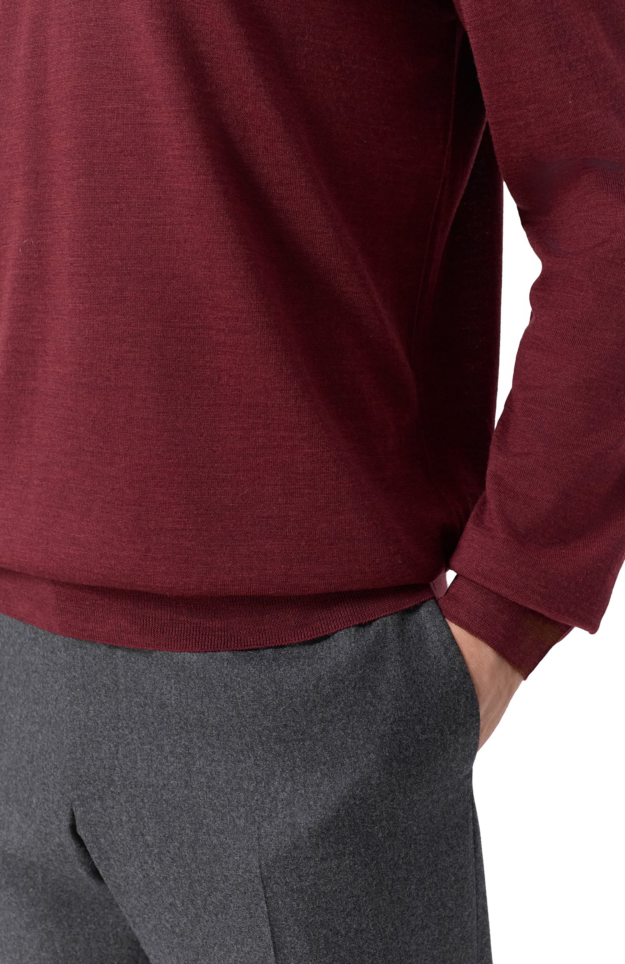 Шерстяное поло CORNELIANI бордового цвета по цене 74450 руб., арт. 26M529-2625126, фото 5 Шерстяное поло CORNELIANI, арт. 26M529-2625126, фото 5