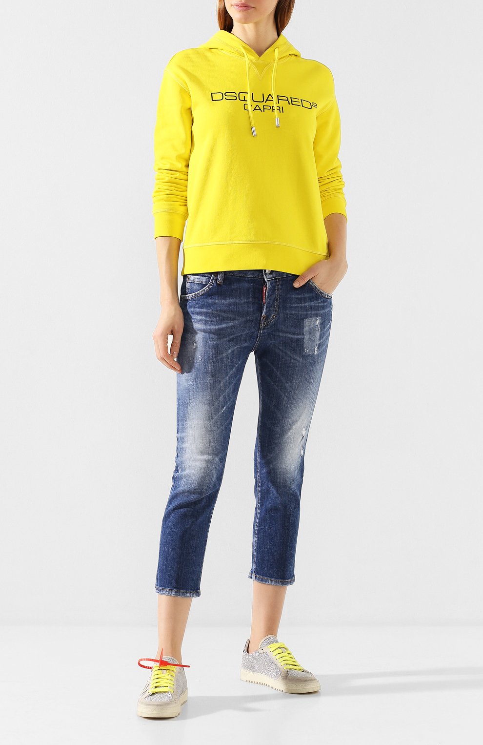 Джинсы DSQUARED2 синего цвета по цене 49450 руб., арт. S75LB0322/S30342, фото 2 Джинсы DSQUARED2, арт. S75LB0322/S30342, фото 2