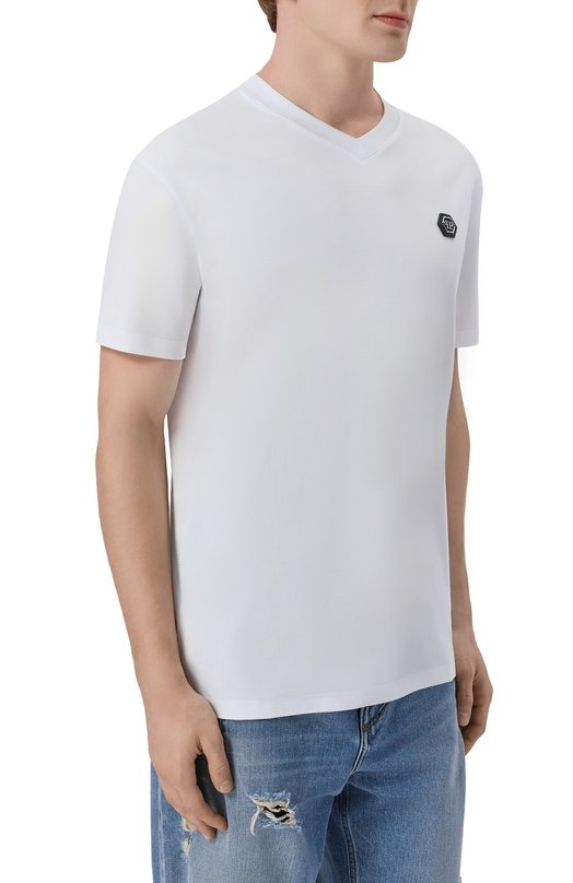 Хлопковая футболка Philipp Plein AAEC MTK8745 PJY002N Белый  AAEC MTK8745 PJY002N Фото 3