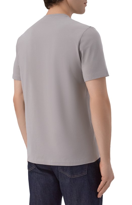 Хлопковая футболка Corneliani 27G587/2725035 Серый  27G587/2725035 Фото 4