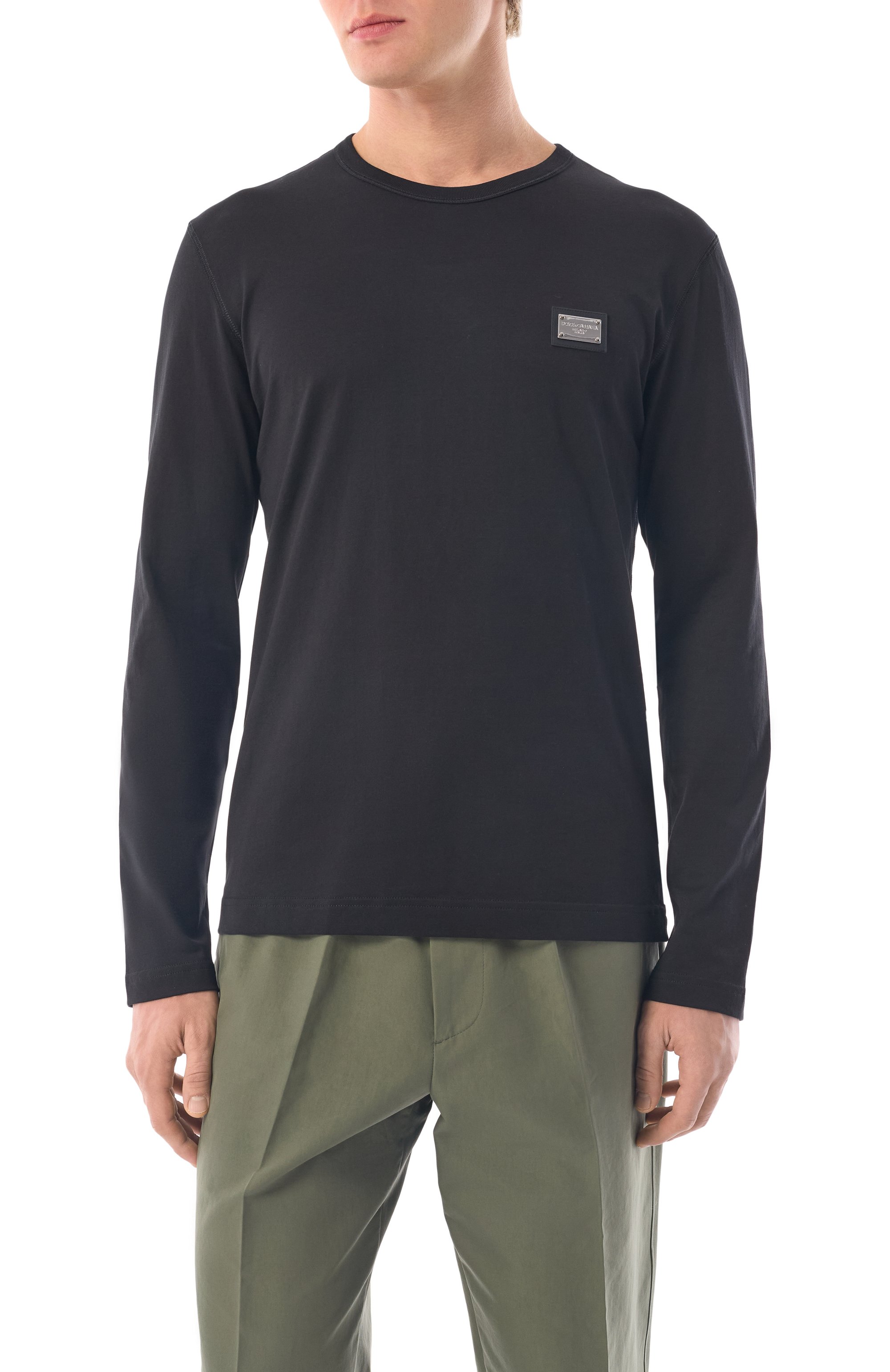 Хлопковый лонгслив DOLCE & GABBANA, арт. G8PV0T/G7F2I, фото 3