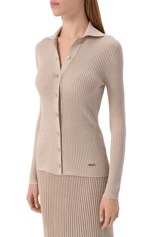 Кардиган из шерсти и вискозы Kiton D5872402 Бежевый  D5872402 Фото 3