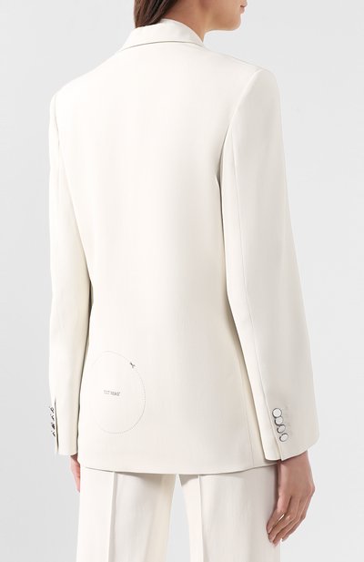 Жакет из вискозы OFF-WHITE кремового цвета по цене 113500 руб., арт. 0WEF032S20FAB0050100, фото 4 Жакет из вискозы OFF-WHITE, арт. 0WEF032S20FAB0050100, фото 4