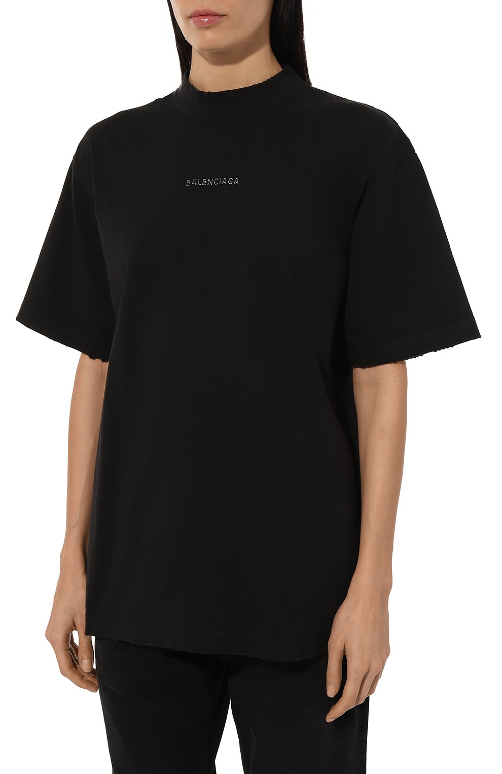 Хлопковая футболка BALENCIAGA, арт. 764235/T0VJ6, фото 3