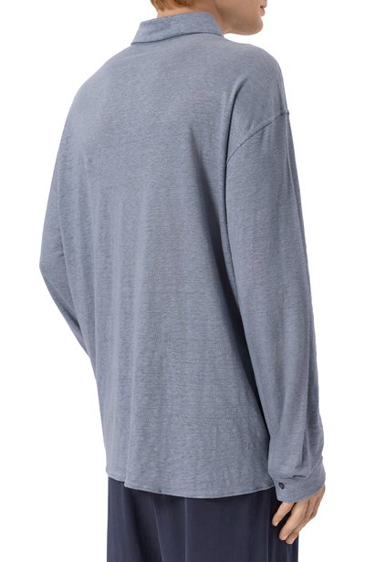 Льняная рубашка GIORGIO ARMANI голубого цвета по цене 113000 руб., арт. GM004109/TE11335, фото 4 Льняная рубашка GIORGIO ARMANI, арт. GM004109/TE11335, фото 4