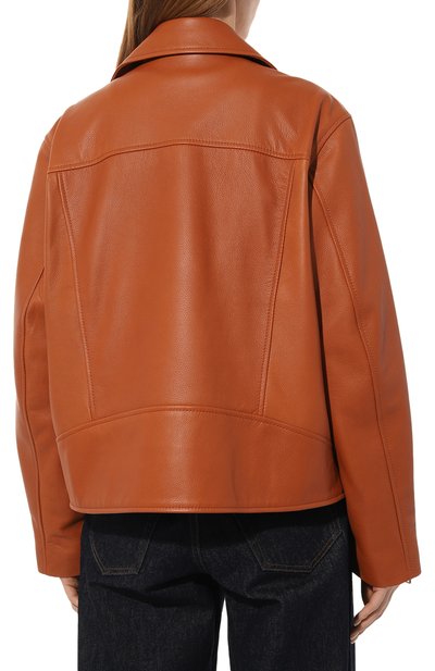 Кожаная куртка MASLOV бежевого цвета по цене 127600 руб., арт. SMW97, фото 4 Кожаная куртка MASLOV, арт. SMW97, фото 4