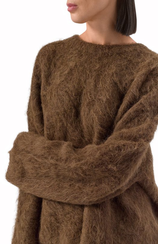 Шерстяной свитер TOTEME 244-WRT873-YA0106 Коричневый  244-WRT873-YA0106 Фото 5