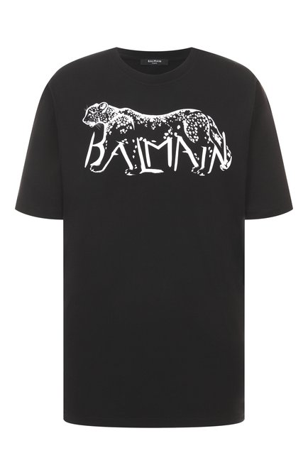Женская хлопковая футболка BALMAIN, арт. FF0EH005/GF22