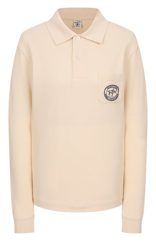 Хлопковое поло Sporty and Rich T0086612244CR01 Кремовый T0086612244CR01