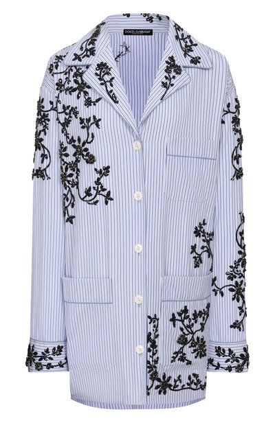 Женская рубашка из хлопка и шелка DOLCE & GABBANA, арт. F5U42Z/GDDRZ