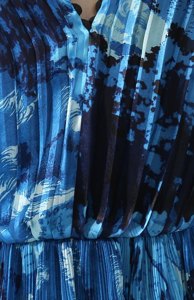 Платье с принтом VICTORIA, VICTORIA BECKHAM, арт. DRVV 642 SS19 PRINTED SATIN STRIPE, фото 5