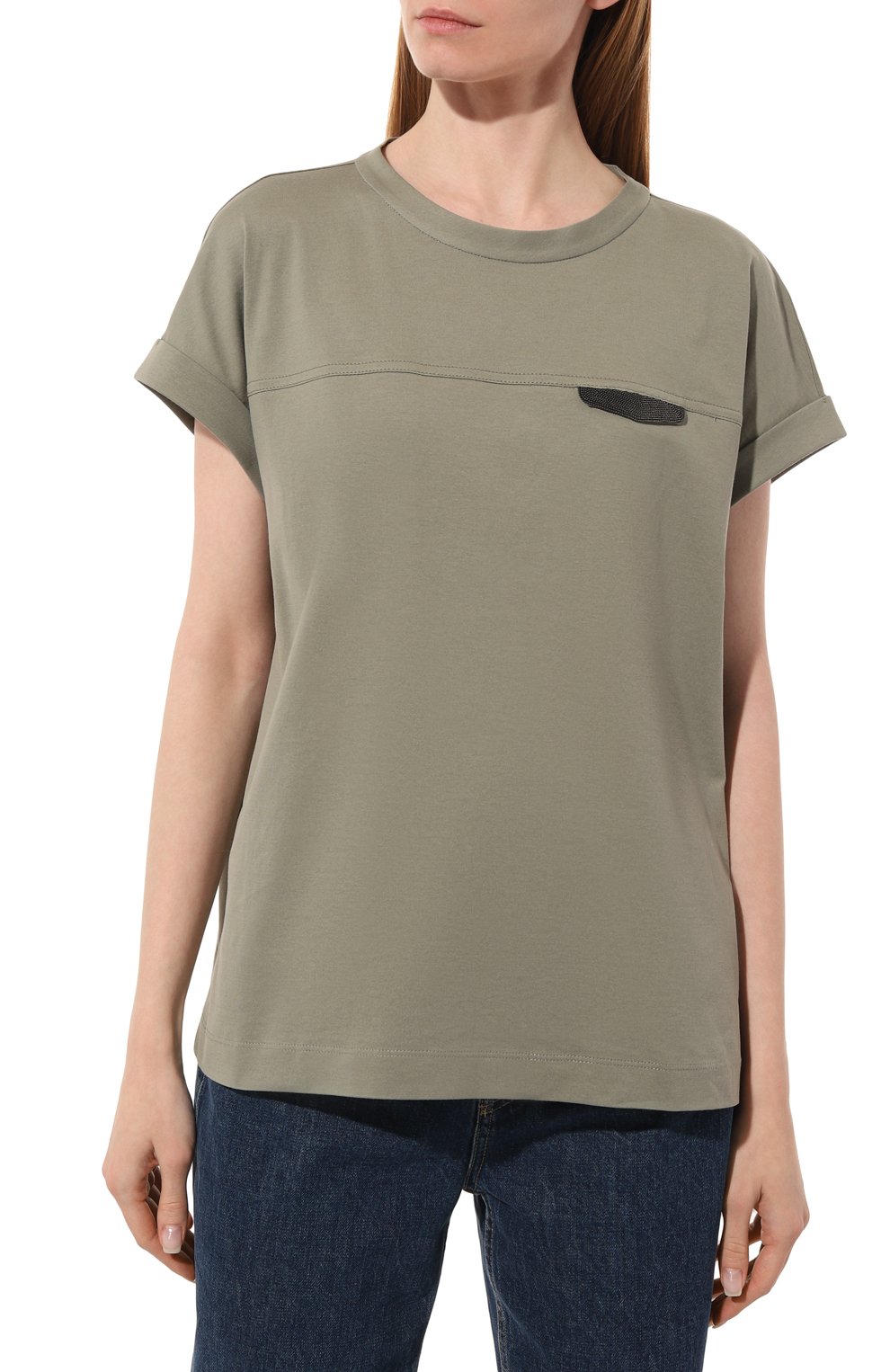 Хлопковая футболка BRUNELLO CUCINELLI, арт. M0A45EE520, фото 3