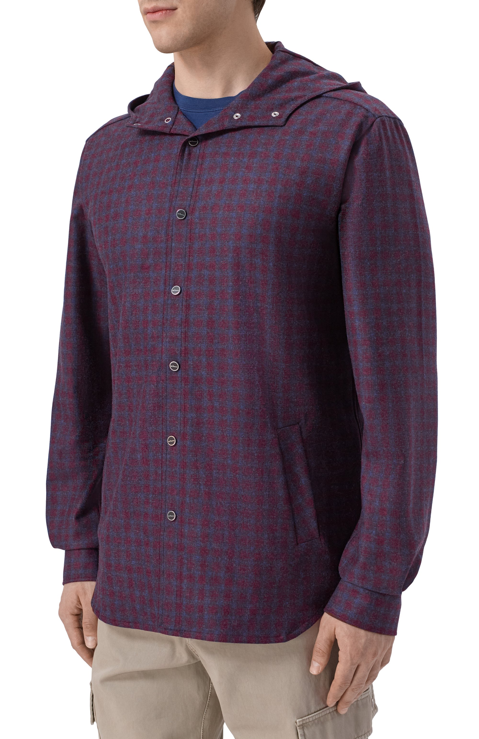 Рубашка из шерсти и кашемира KITON бордового цвета по цене 199500 руб., арт. UMCMARK0167G37, фото 3 Рубашка из шерсти и кашемира KITON, арт. UMCMARK0167G37, фото 3