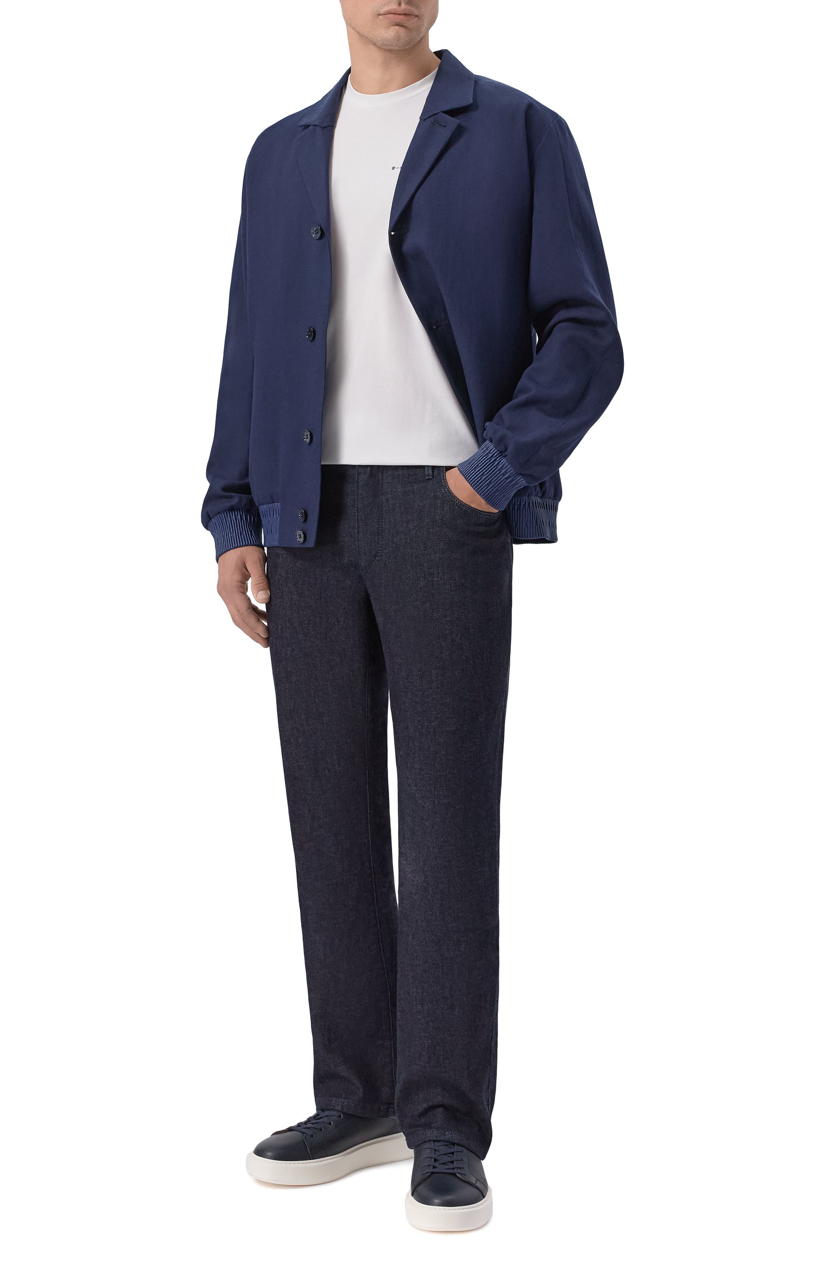 Хлопковая футболка CORNELIANI белого цвета по цене 23200 руб., арт. 28G573/2A25004, фото 2 Хлопковая футболка CORNELIANI, арт. 28G573/2A25004, фото 2