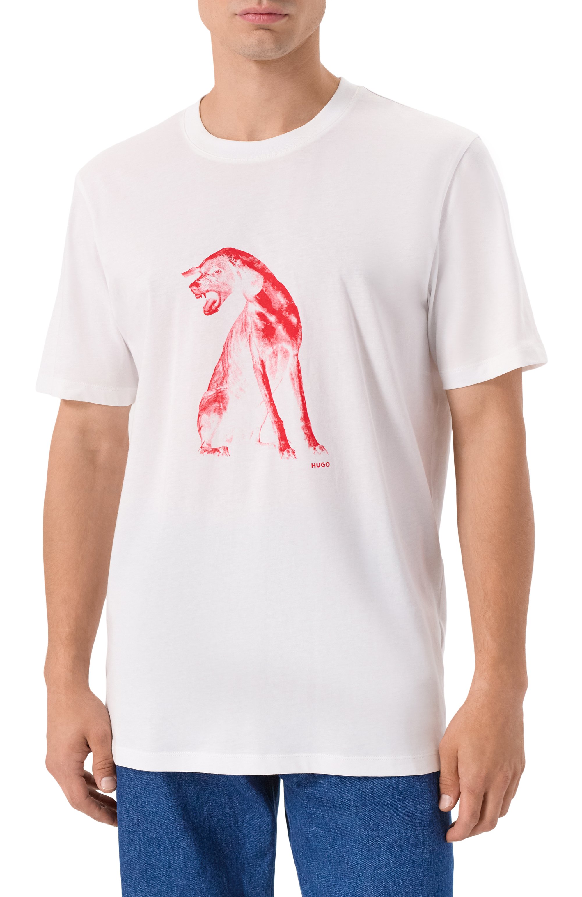 Хлопковая футболка HUGO, арт. 50548557, фото 3