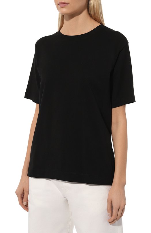 Хлопковая футболка Dries Van Noten 011101-8600 Чёрный  011101-8600 Фото 3