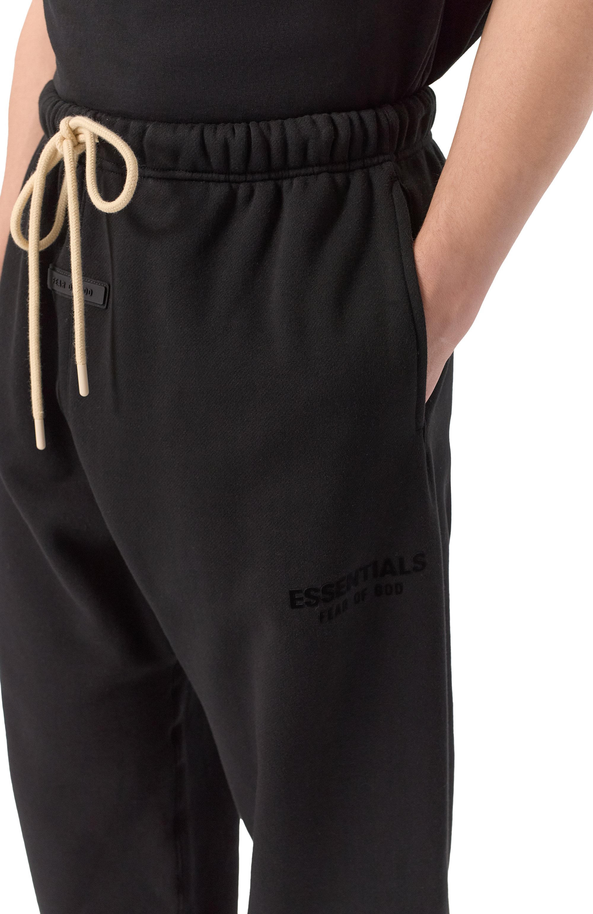 Хлопковые джоггеры FEAR OF GOD черного цвета по цене 17550 руб., арт. 130BT232020F-M, фото 5 Хлопковые джоггеры FEAR OF GOD, арт. 130BT232020F-M, фото 5