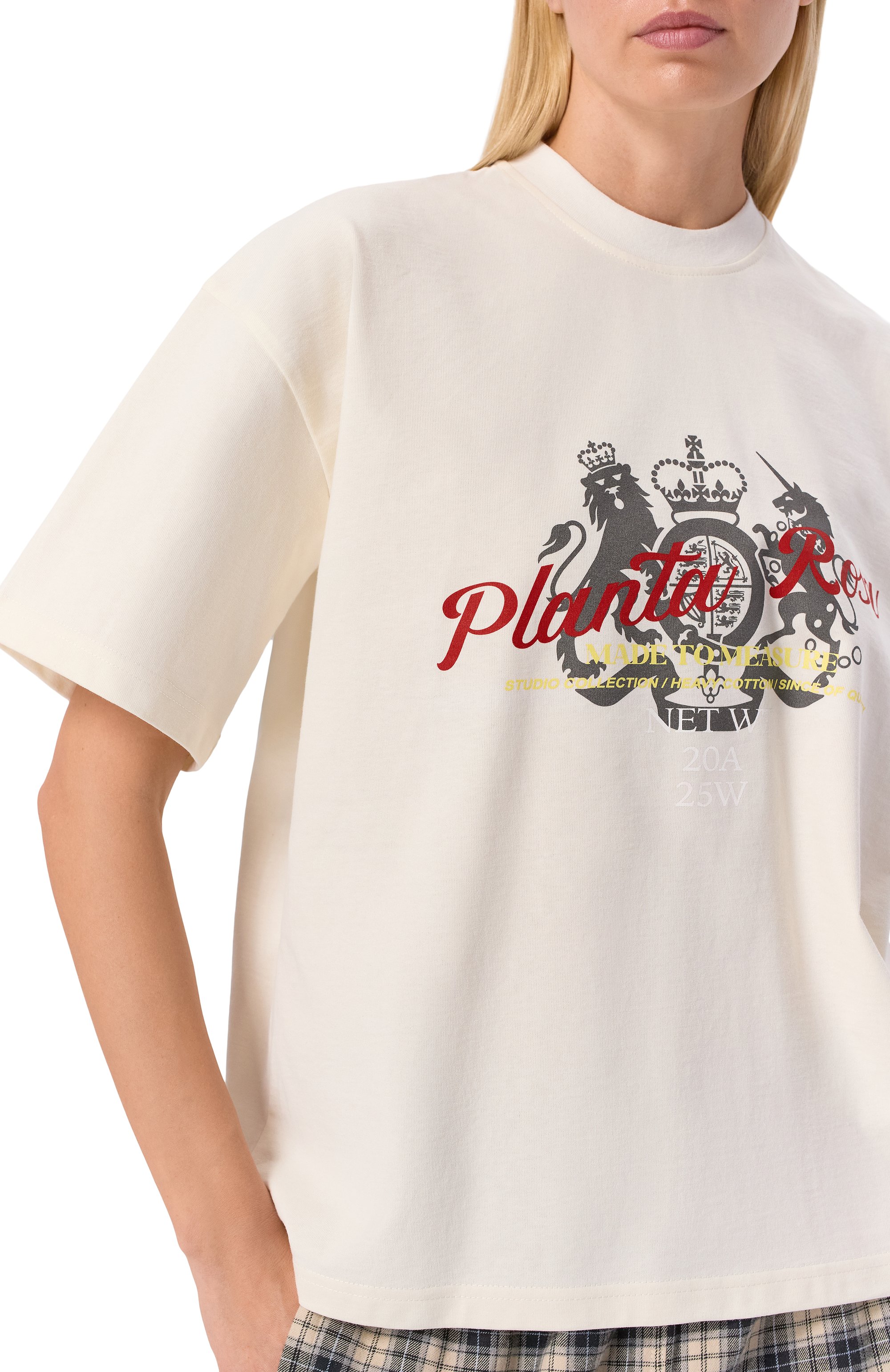 Хлопковая футболка PLANTA ROSA, арт. PR/T02/BLAZON-STRIKETHROUGH/280, фото 8