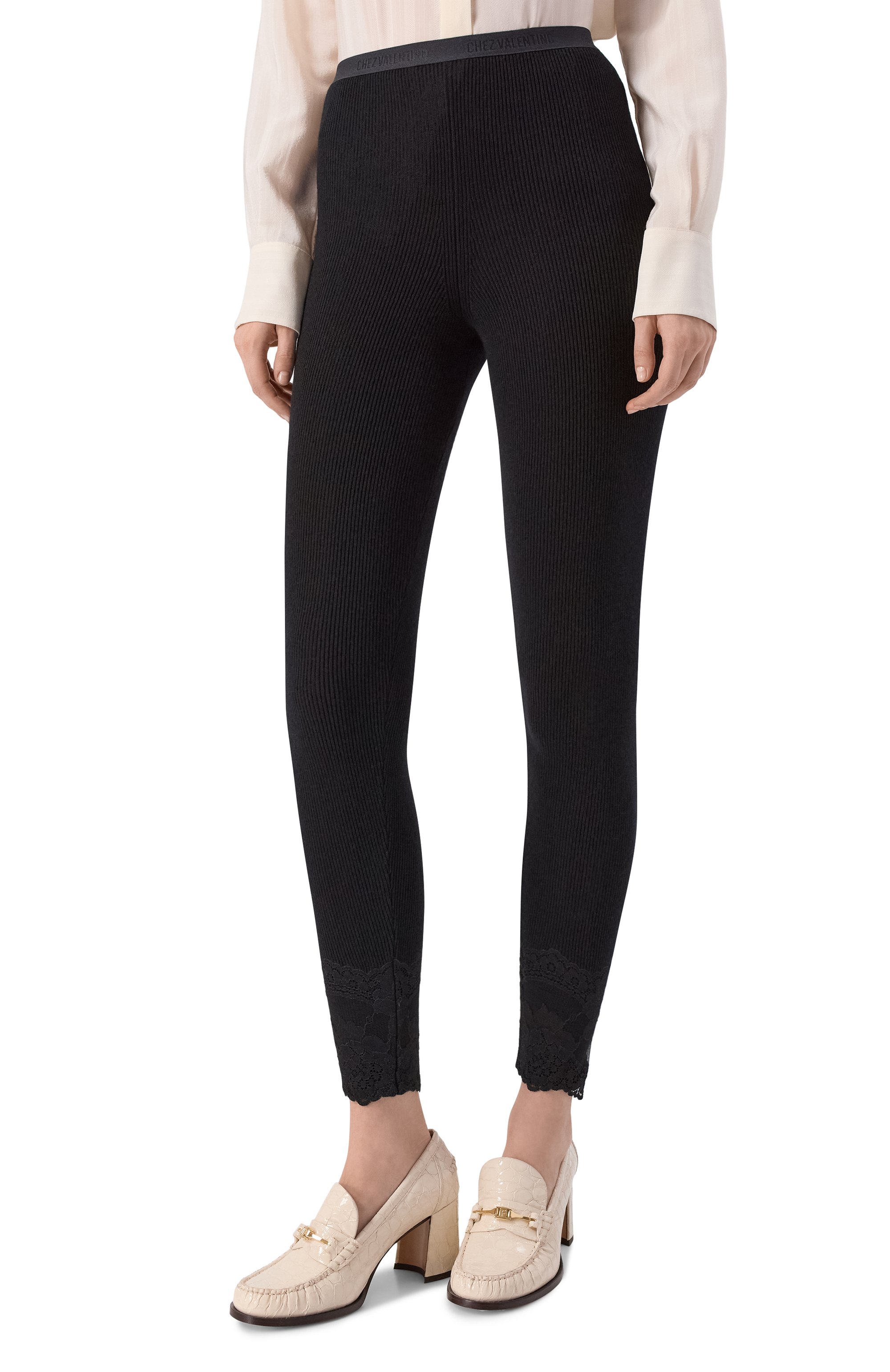 Кашемировые легинсы VALENTINO, арт. 7B0KF02R/9SH, фото 3