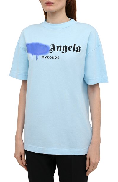 Хлопковая футболка PALM ANGELS, арт. PWAA039S21JER0084036, фото 3