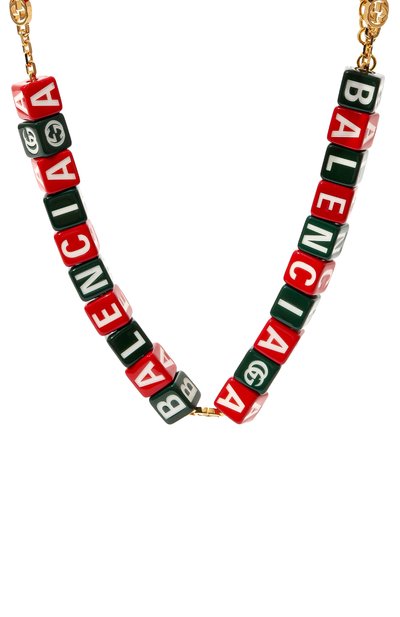 Колье gucci x balenciaga GUCCI разноцветного цвета по цене 128160 руб., арт. 677088 I12R2, фото 3 Колье gucci x balenciaga GUCCI, арт. 677088 I12R2, фото 3