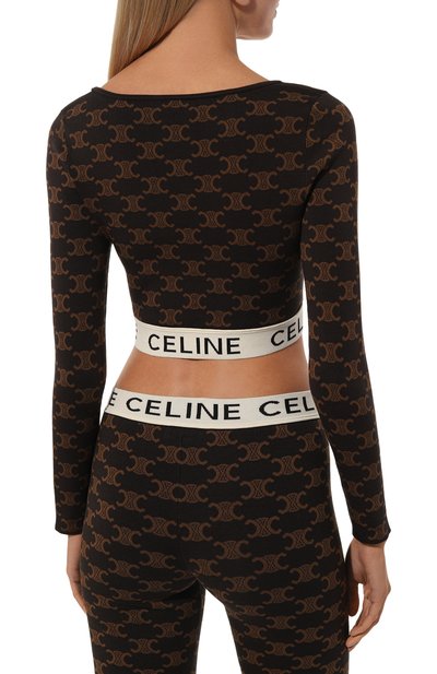 Топ из шелка и хлопка CELINE, арт. 2AG03/916T, фото 4