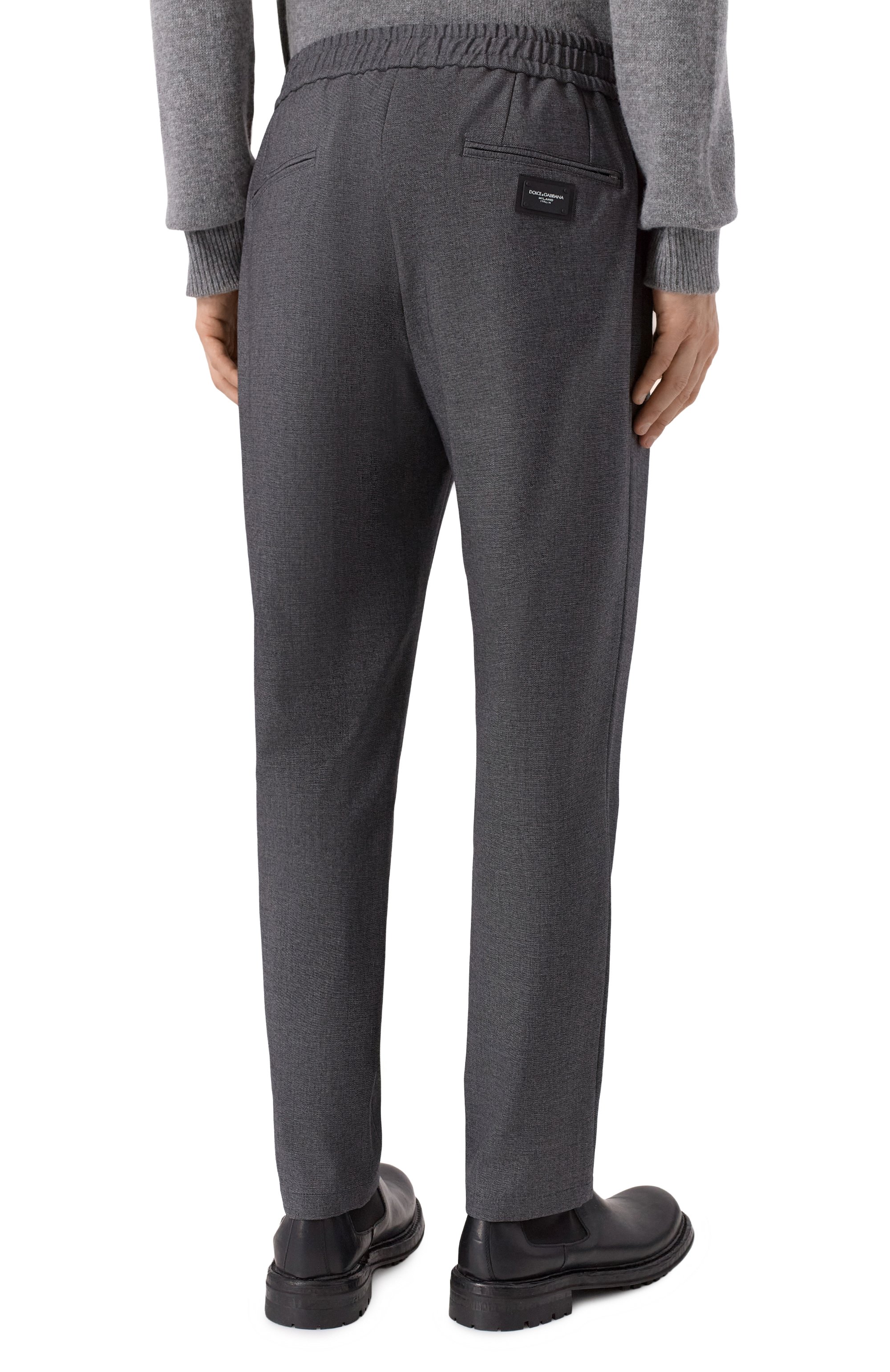 Брюки из шерсти и хлопка DOLCE & GABBANA, арт. GYACET/GJ795, фото 4