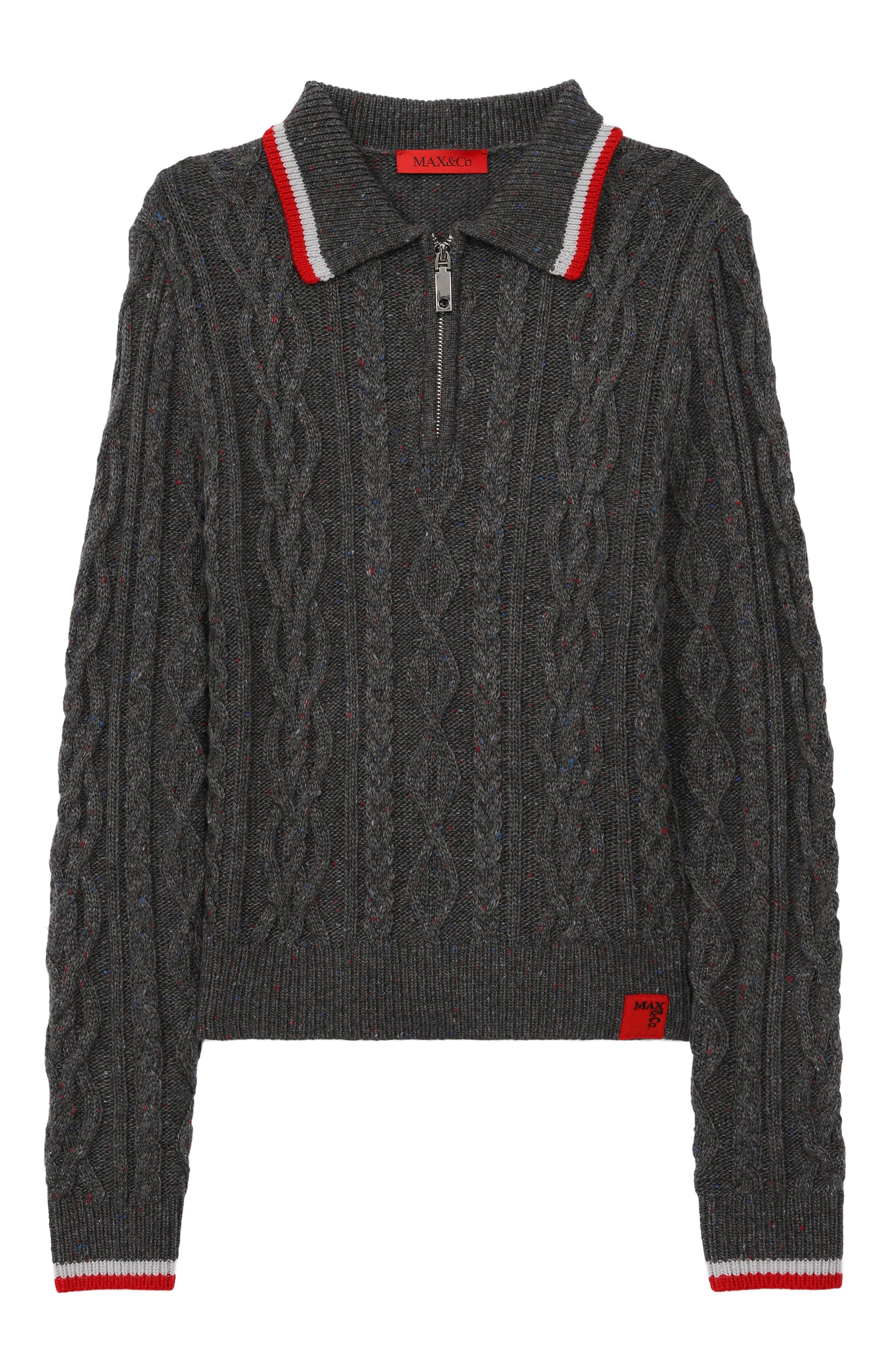 Свитер MAX&CO темно-серого цвета по цене 19850 руб., арт. MX0236-MX00S, фото 1 Свитер MAX&CO, арт. MX0236-MX00S, фото 1