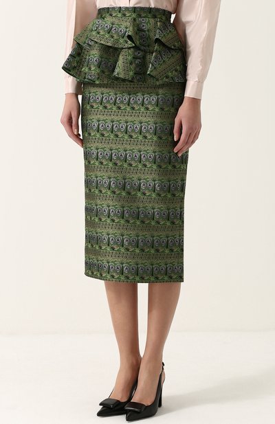 Жаккардовая юбка-карандаш с оборками TATA NAKA, арт. TN20015/JACQUARD, фото 3