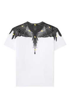 Детская хлопковая футболка MARCELO BURLON KIDS OF MILAN белого цвета, арт. 21E/B/MB/1114/0010/2-6Y | Фото 2 (Рукава: Короткие; Материал внешний: Хлопок; Региональные ограничения белый список (Axapta Mercury): RU; Мальчики Кр�осс-КТ: Футболка-одежда; Материал сплава: Проставлено; Драгоценные камни: Проставлено; Ростовка одежда: 4 года | 104 см, 6 лет | 116 см)
