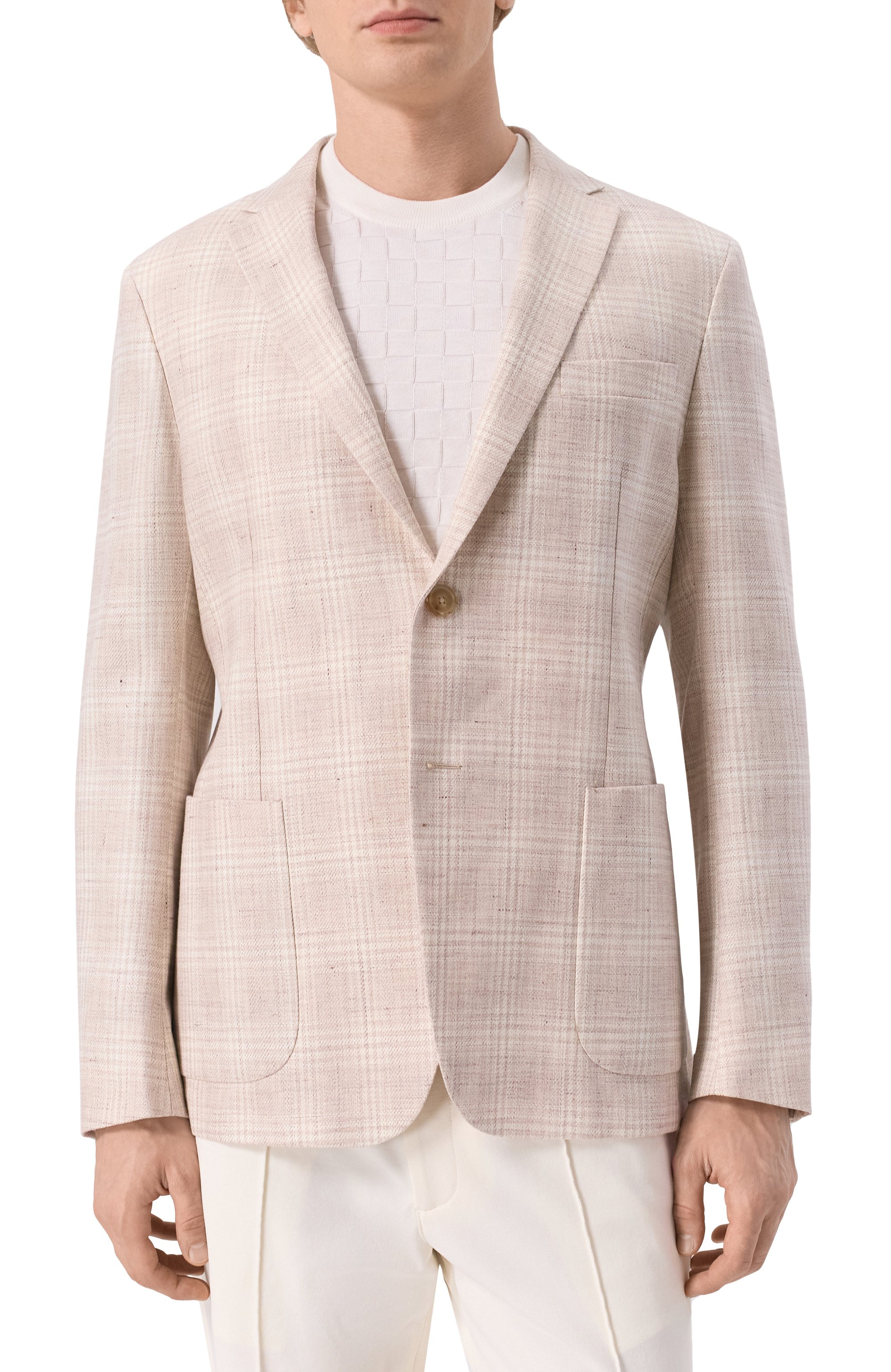 Пиджак изо льна и хлопка ZEGNA, арт. 1DNMG0/976704A9, фото 4