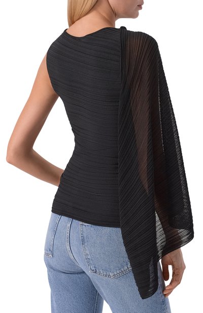 Топ из вискозы BALMAIN черного цвета по цене 209500 руб., арт. HF1AK050/KK08, фото 4 Топ из вискозы BALMAIN, арт. HF1AK050/KK08, фото 4