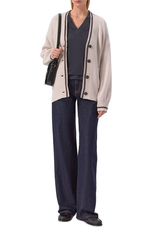 Хлопковая футболка Brunello Cucinelli M0T18BD222 Чёрный  M0T18BD222 Фото 2