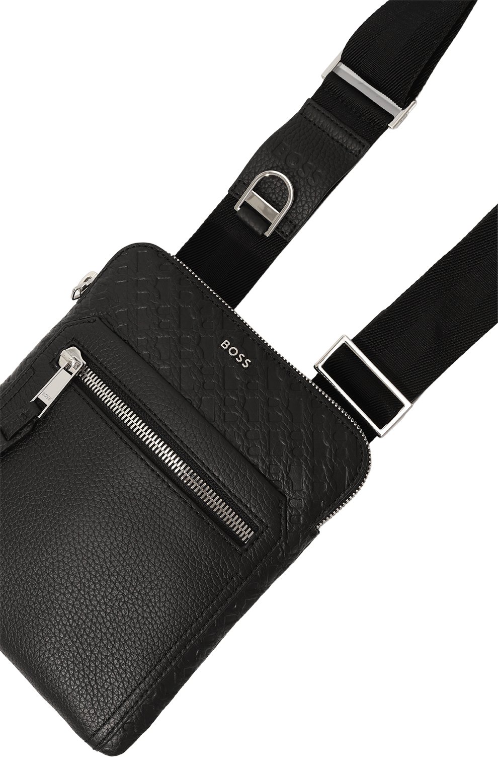 Кожаная сумка BOSS черного цвета по цене 29400 руб., арт. 50503795, фото 3 Кожаная сумка BOSS, арт. 50503795, фото 3