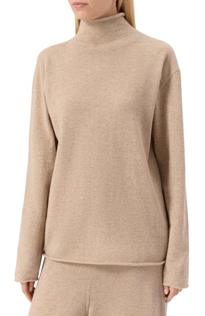 Кашемировый свитер JIL SANDER бежевого цвета по цене 127000 руб., арт. J40GP0002/J13204, фото 3 Кашемировый свитер JIL SANDER, арт. J40GP0002/J13204, фото 3