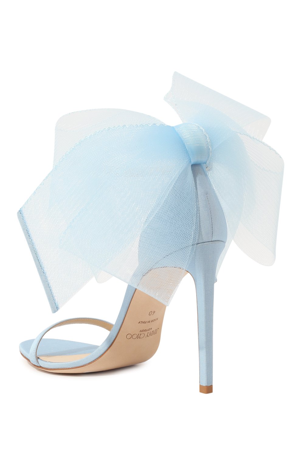 Текстильные босоножки aveline 100 JIMMY CHOO, арт. AVELINE 100 YMG, фото 6