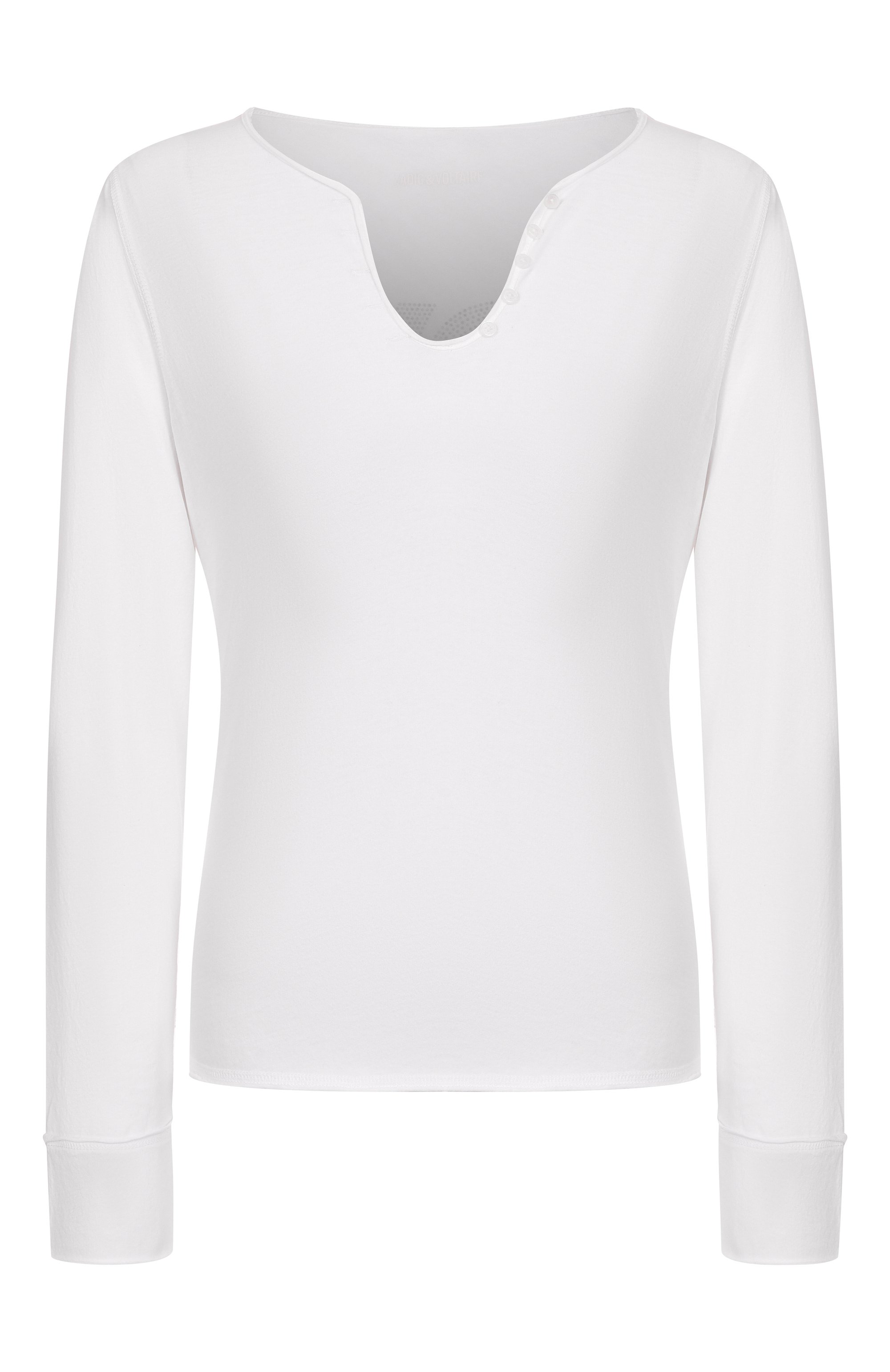 Хлопковый лонгслив-хенли ZADIG AND VOLTAIRE, арт. JWTN02607, фото 1