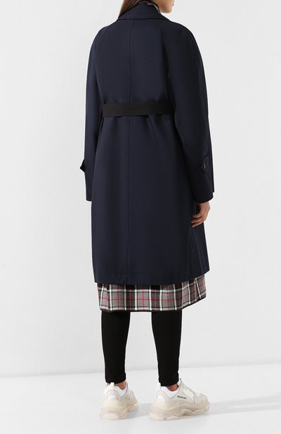 Хлопковое пальто BALENCIAGA темно-синего цвета по цене 299500 руб., арт. 557403/TDP06, фото 4 Хлопковое пальто BALENCIAGA, арт. 557403/TDP06, фото 4