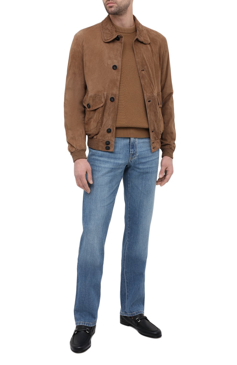 Кожаные лоферы BARRETT, арт. 171U067.21/CERV0 ASP0RTABILE, фото 2