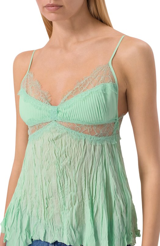 Топ из вискозы Blumarine 2C452A Зелёный  2C452A Фото 5