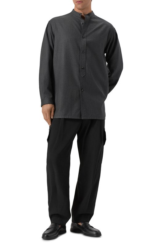 Шерстяная рубашка Giorgio Armani GM002251/TE17957 Серый  GM002251/TE17957 Фото 2