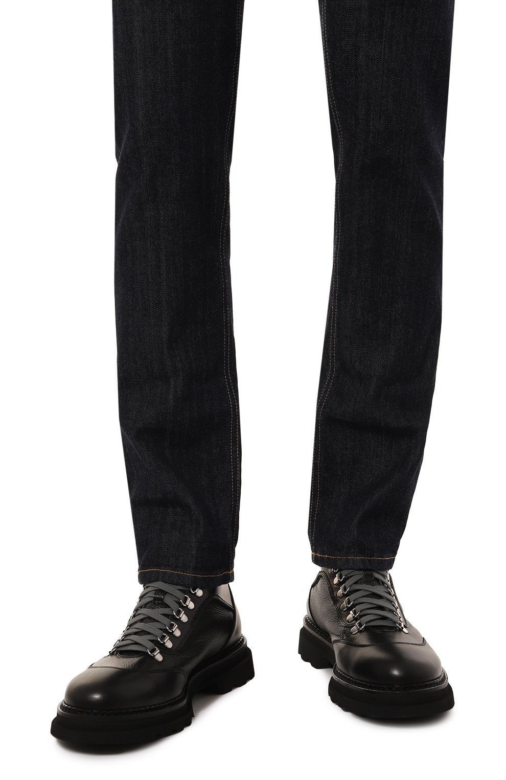 Кожаные хайкеры CAMERLENGO, арт. 16695/NER0, фото 3