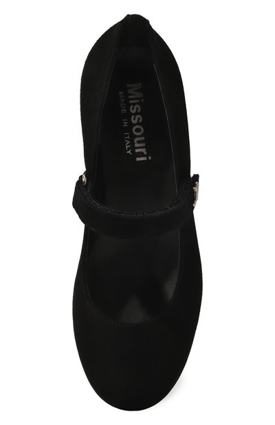 Замшевые туфли MISSOURI черного цвета по цене 26000 руб., арт. 78089M/31-34, фото 4 Замшевые туфли MISSOURI, арт. 78089M/31-34, фото 4