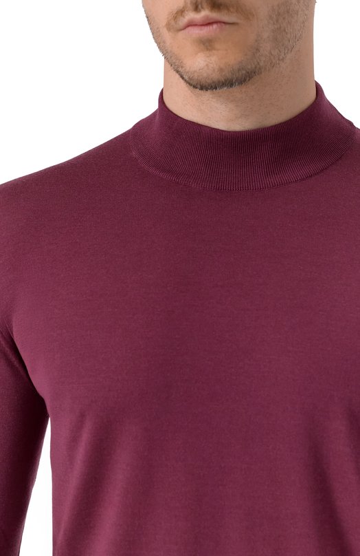 Шерстяная водолазка Kiton UMK0897K340 Бордовый  UMK0897K340 Фото 5