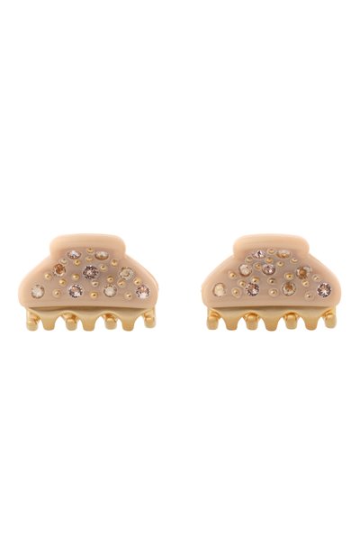 Комплект из двух заколок для волос ALEXANDRE DE PARIS светло-бежевого цвета по цене 13360 руб., арт. ICCXS-14338-04A23 OS, фото 2 Комплект из двух заколок для волос ALEXANDRE DE PARIS, арт. ICCXS-14338-04A23 OS, фото 2