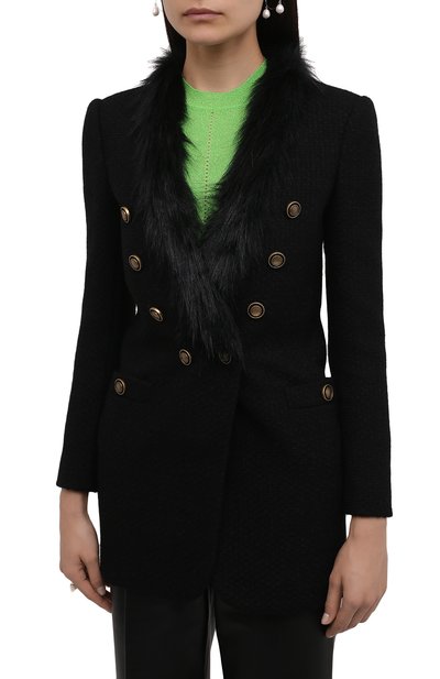 Шерстяной жакет SAINT LAURENT, арт. 668532/Y7D39, фото 3