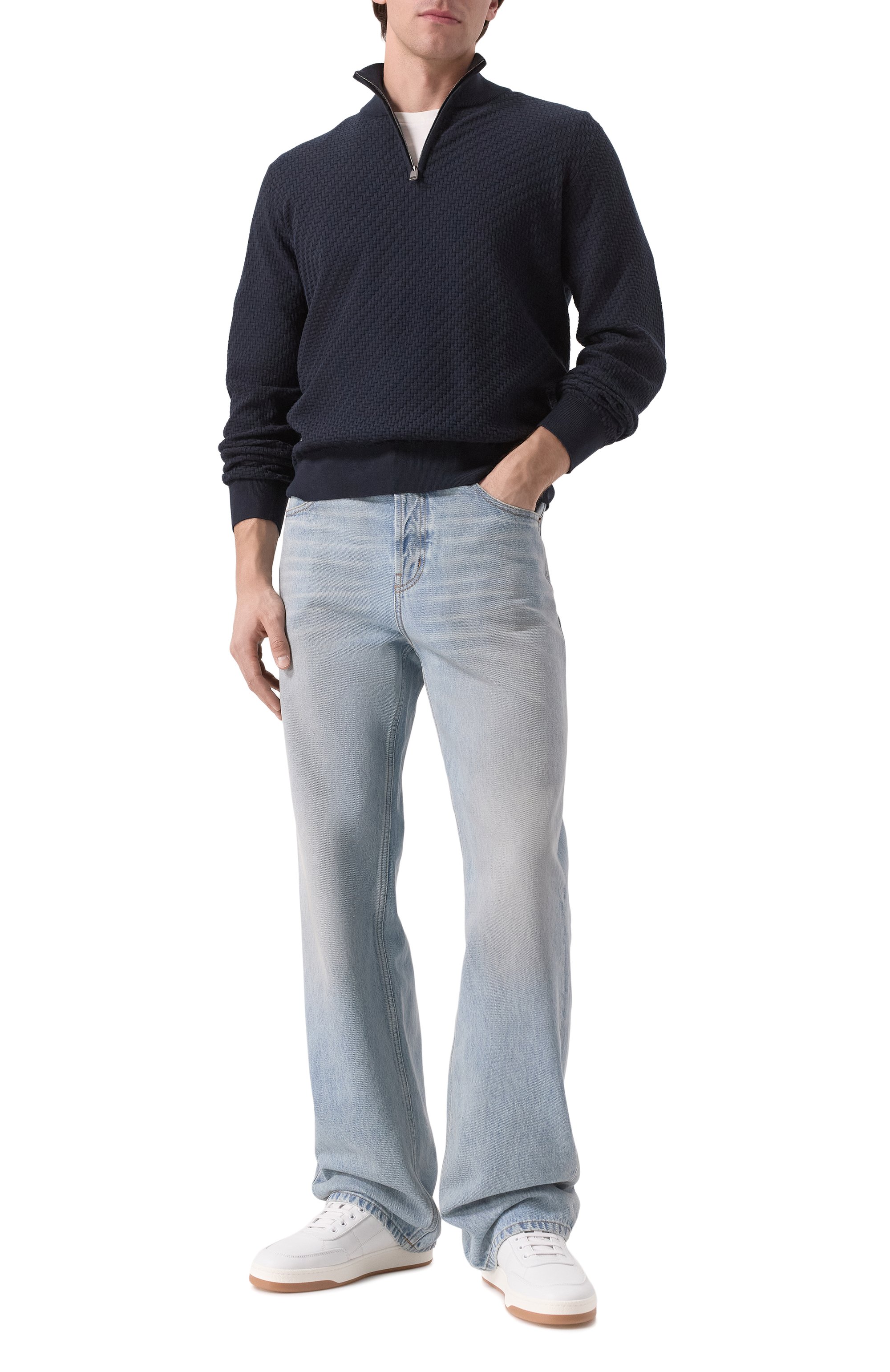 Джемпер из хлопка и шелка BRIONI, арт. UMS70L/PAK22, фото 2