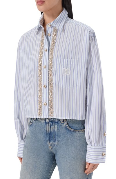 Рубашка с отделкой стразами DOLCE & GABBANA, арт. F5U22Z/FBMFN, фото 3
